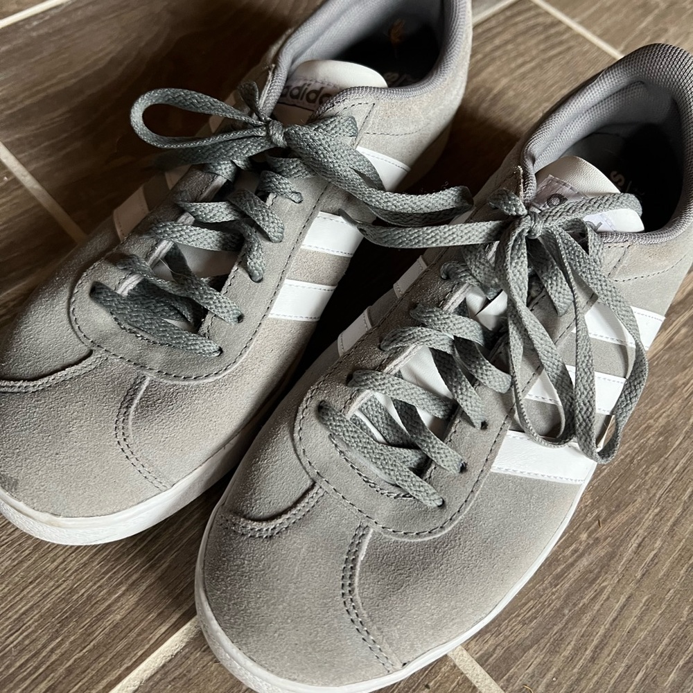 Hardly worn grey Adidas Gazelles